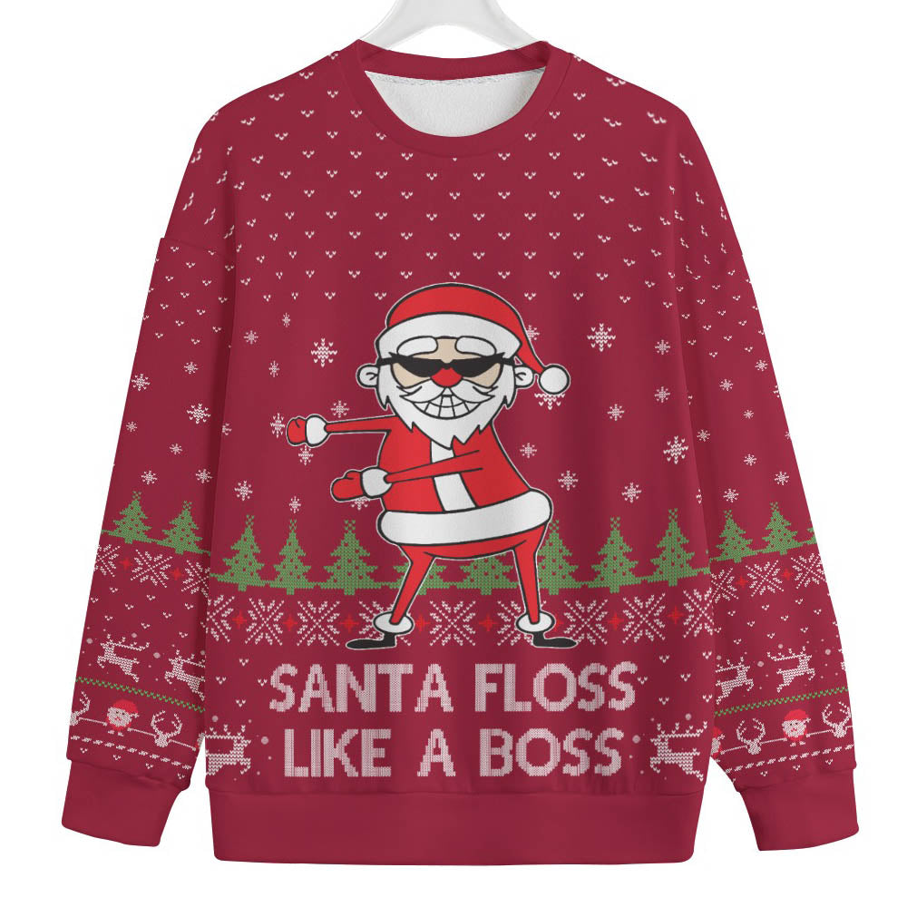 Floss Santa Claus Mens Big And Tall Ugly Christmas Sweater