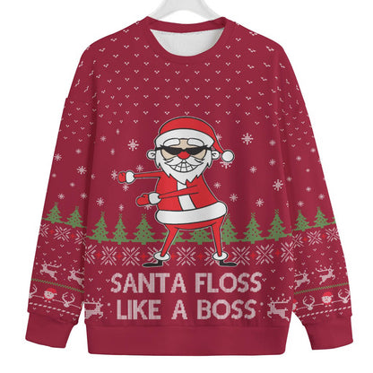 Floss Santa Claus Mens Big And Tall Ugly Christmas Sweater