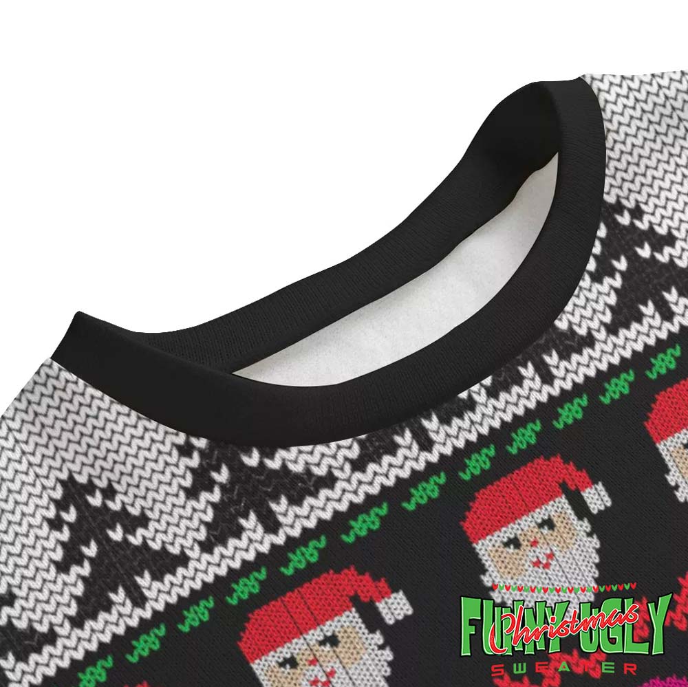 Floss Second Favorite F-Word Ugly Christmas Sweater Black