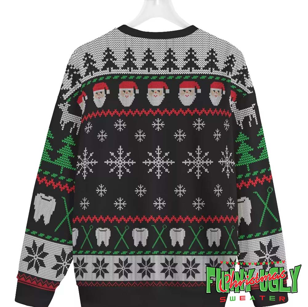 Floss Second Favorite F-Word Ugly Christmas Sweater Black