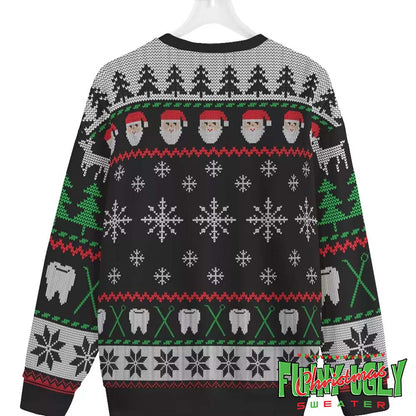 Floss Second Favorite F-Word Ugly Christmas Sweater Black