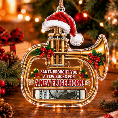 Flugelhorn Christmas money holder ornament