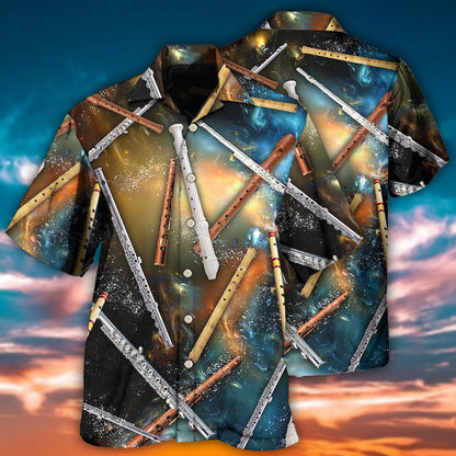 Flute Mysterious Galaxy - Hawaiian Shirt 
