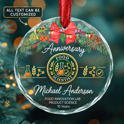 Food Scientists and Technologists Personalized Glass Ornament | 5To9Vibe