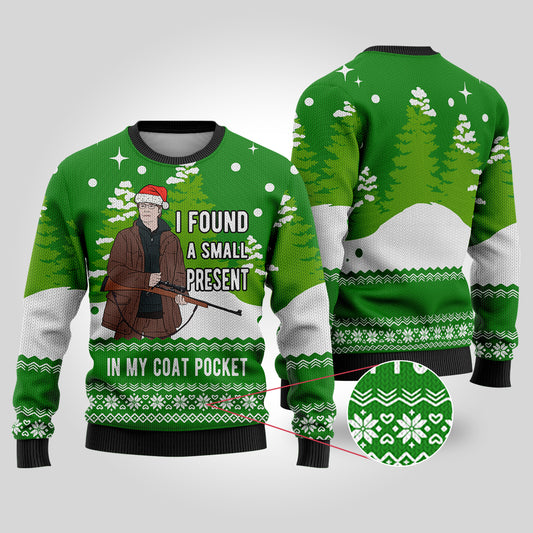 Forest Green Lucas The Hunt Funny Ugly Christmas Sweater - Funny Ugly Christmas Sweater
