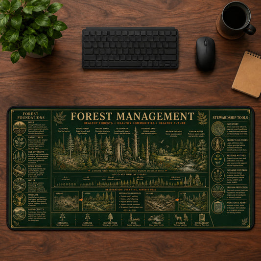 Forest Management Desk Mat Mouse Pad | 5To9Vibe