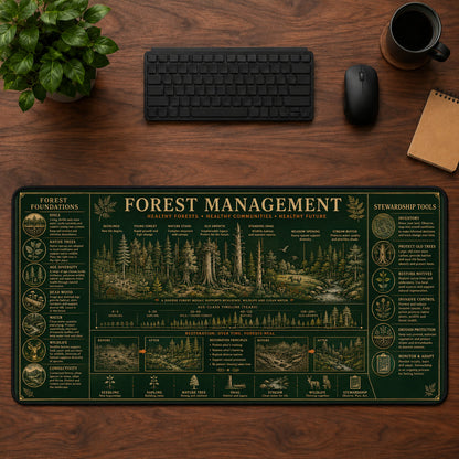 Forest Management Desk Mat Mouse Pad | 5To9Vibe