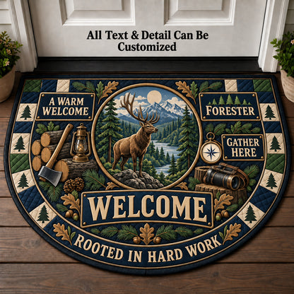 Forester Personalized Half Round Mat | 5To9Vibe