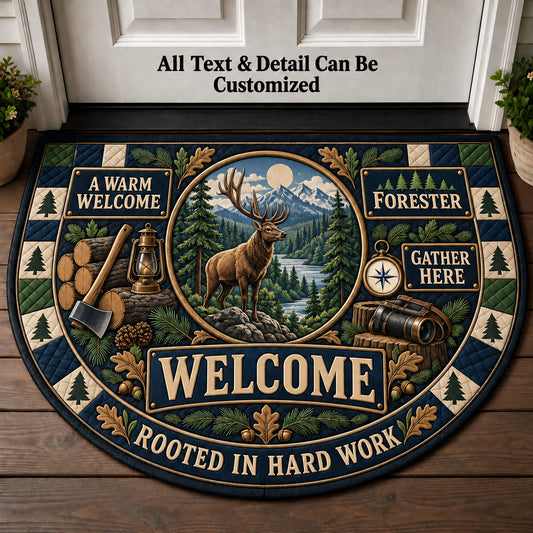 Forester Personalized Half Round Mat | 5To9Vibe