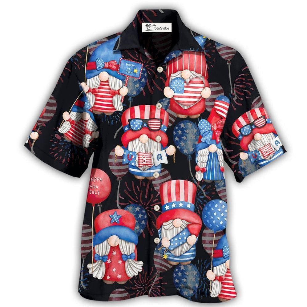 Hawaiian Shirt / Adults / S Gnome America Independence Day Fourth of July - Hawaiian Shirt 