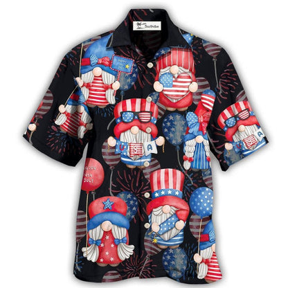 Hawaiian Shirt / Adults / S Gnome America Independence Day Fourth of July - Hawaiian Shirt 