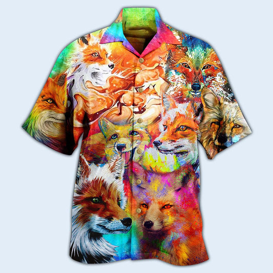 Fox Beautiful Painting Style - Hawaiian Shirt 