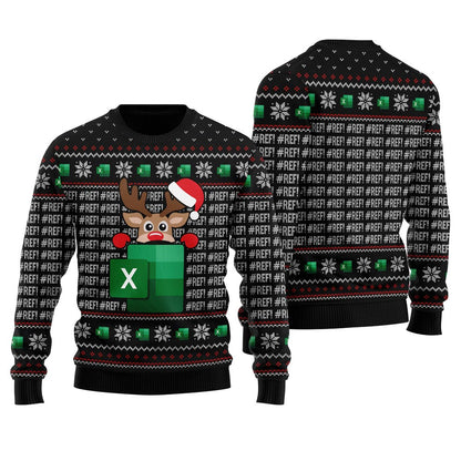 Freak In The EXCEL Sheets Reindeer Women's Ugly Christmas Sweater
