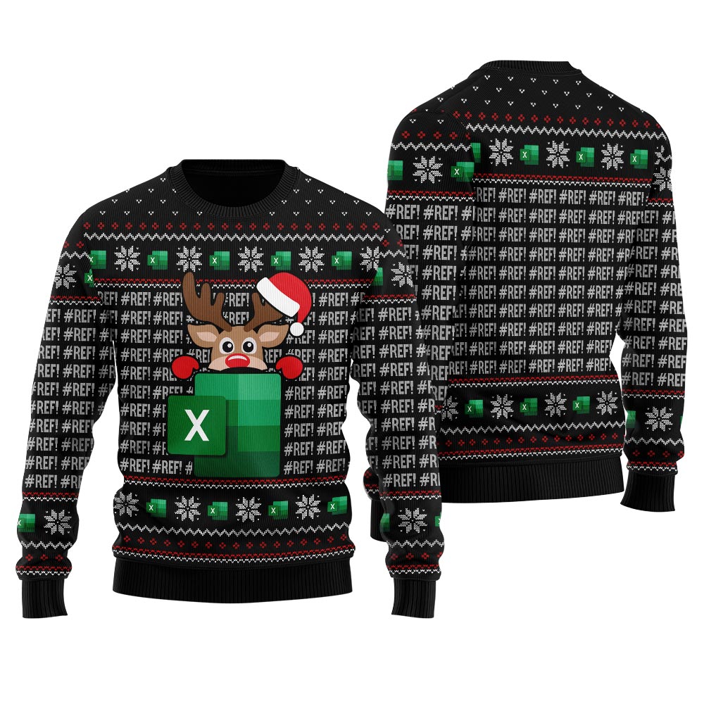 Reindeer Freak In The EXCEL Sheets Men's Ugly Sweater