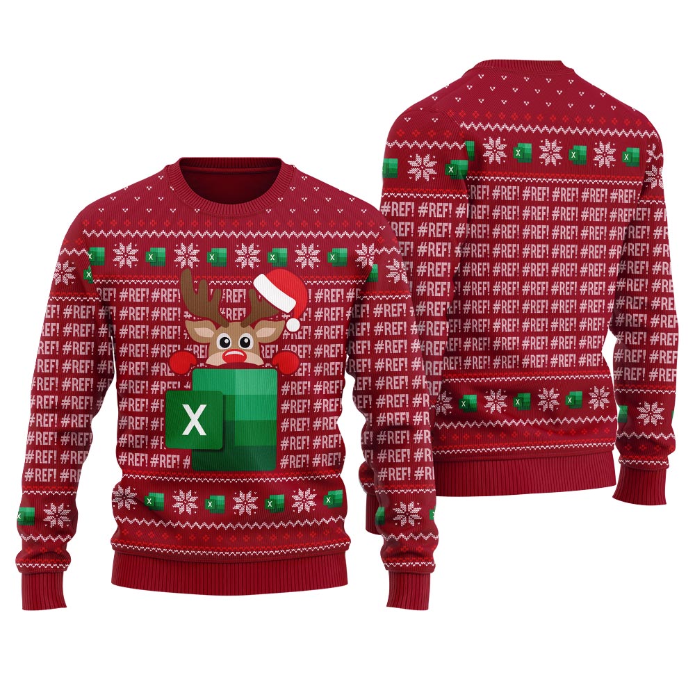 Reindeer Freak In The EXCEL Sheets Men's Ugly Sweater