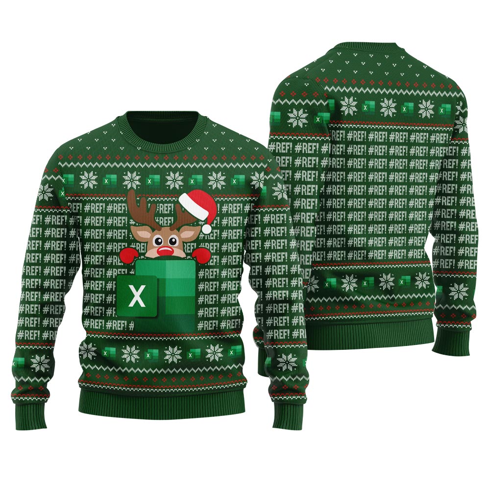 Reindeer Freak In The EXCEL Sheets Men's Ugly Sweater