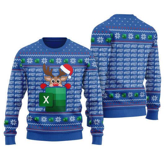 Freak In The EXCEL Sheets Reindeer Women's Ugly Christmas Sweater