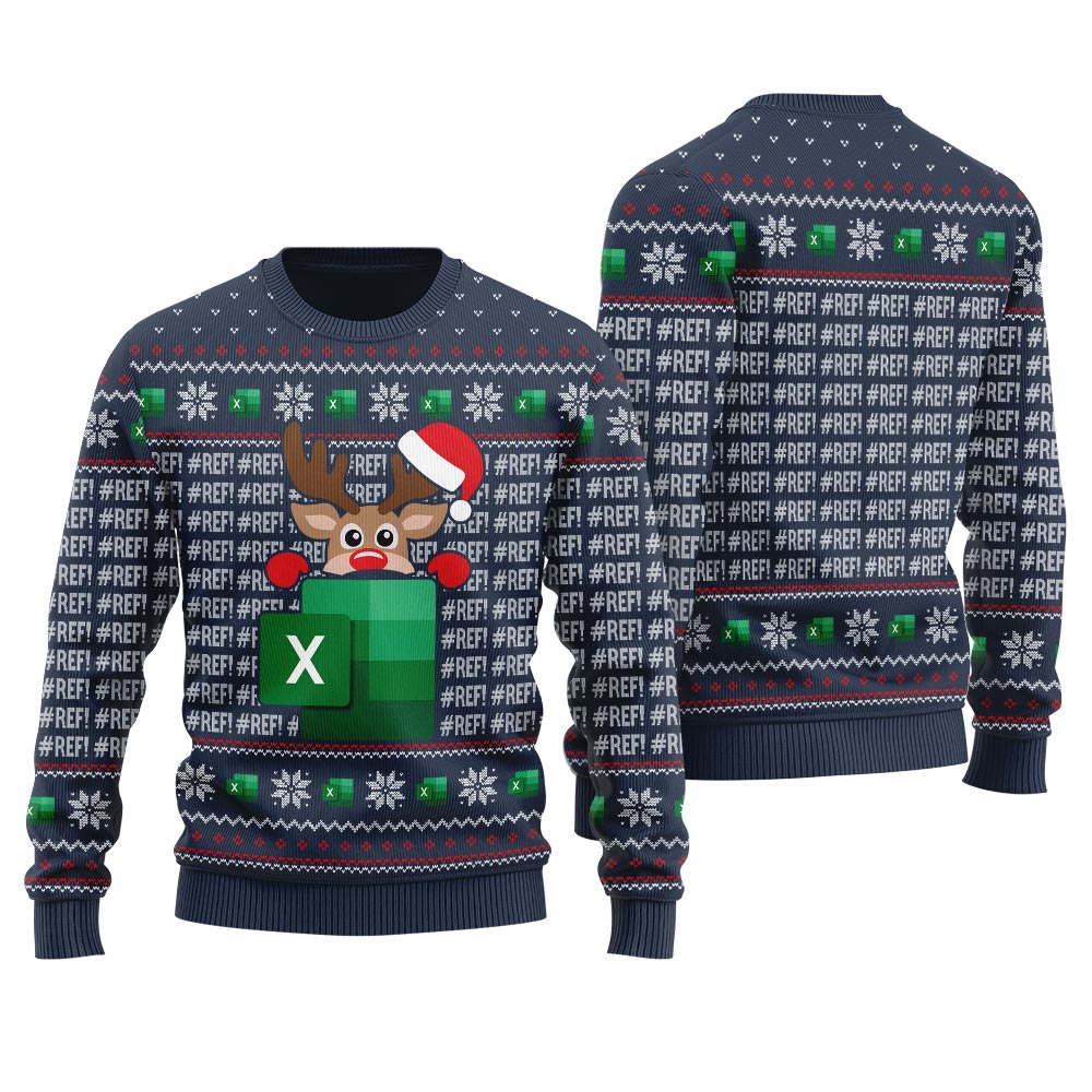 Freak In The EXCEL Sheets Reindeer Women's Ugly Christmas Sweater