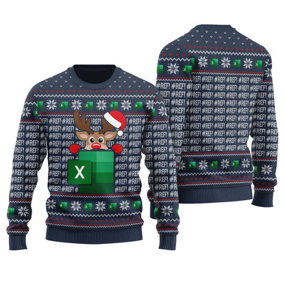 Freak In The EXCEL Sheets Reindeer Women's Ugly Christmas Sweater