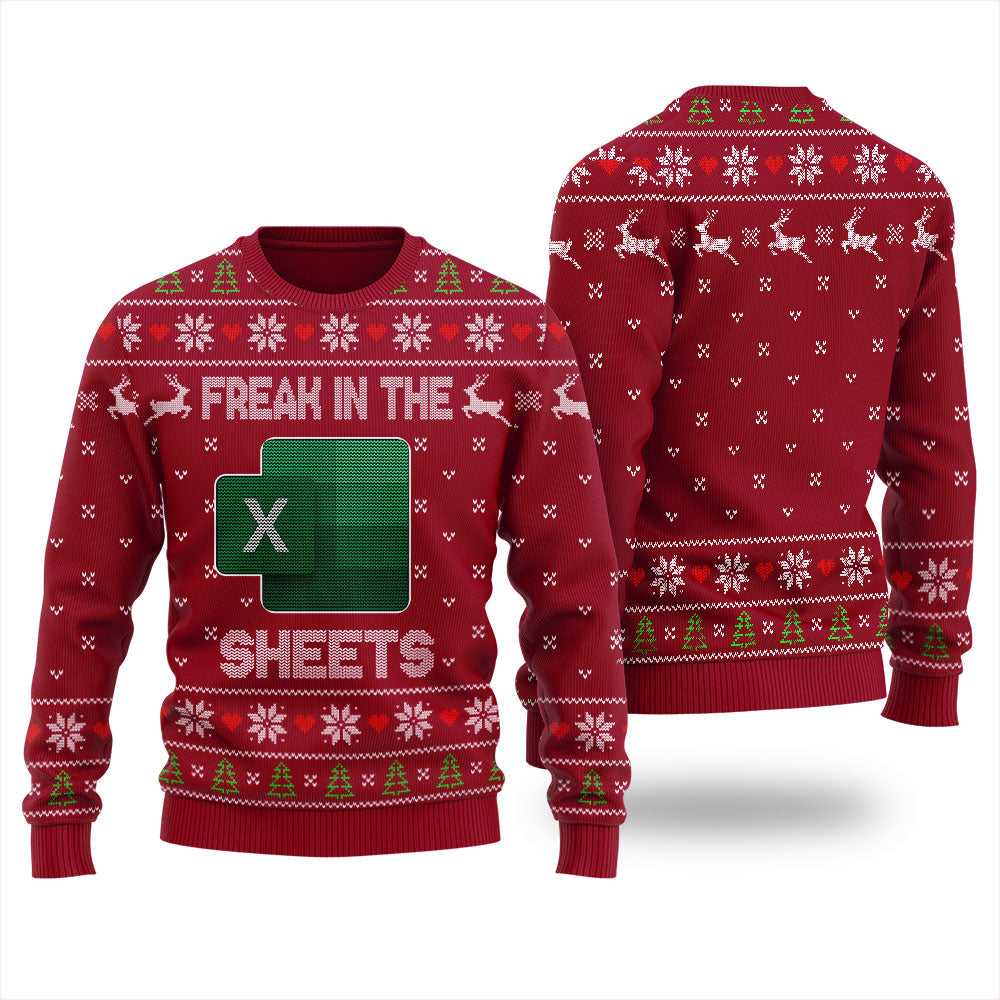 Freak In The Sheets Ugly Christmas Sweater