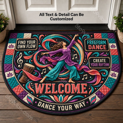 Freeform Dance Personalized Half Round Mat | 5To9Vibe