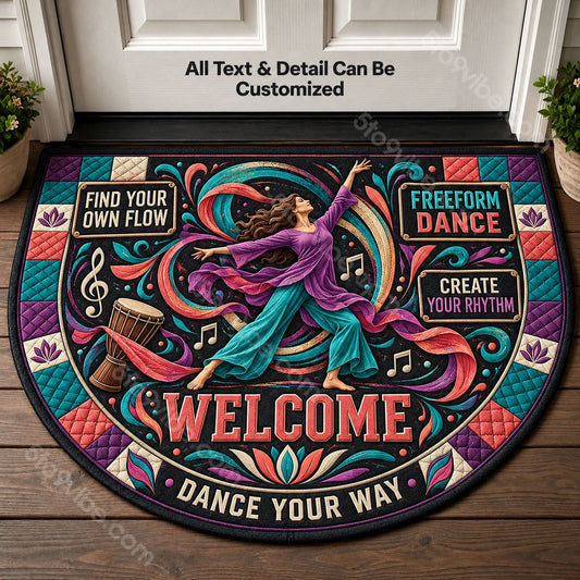 Freeform Dance Personalized Half Round Mat | 5To9Vibe