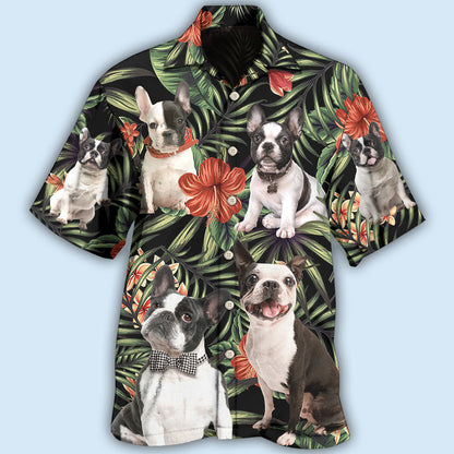 French Bulldog Tropical Floral Style - Hawaiian Shirt 