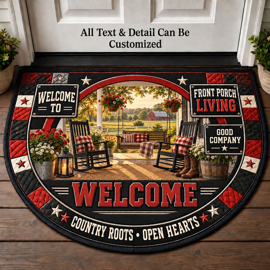 Front Porch Living Personalized Half Round Mat | 5To9Vibe
