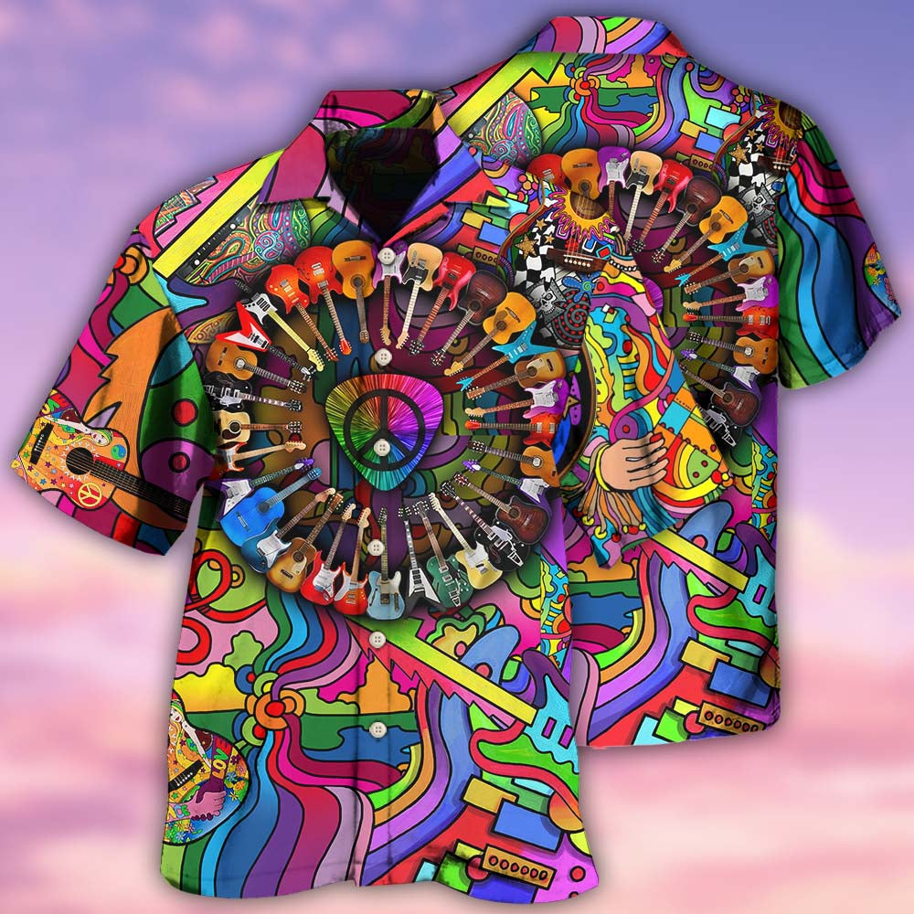 Guitar Love Life Style Colorful - Hawaiian Shirt 