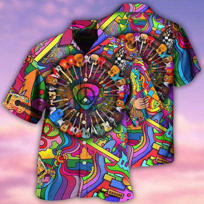 Guitar Love Life Style Colorful - Hawaiian Shirt 