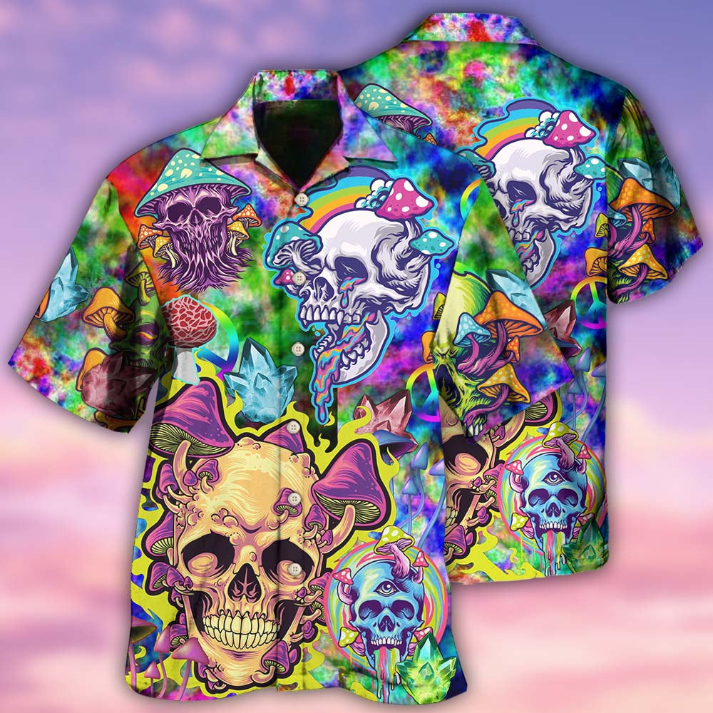 Skull Life Style Mushroom - Hawaiian Shirt 