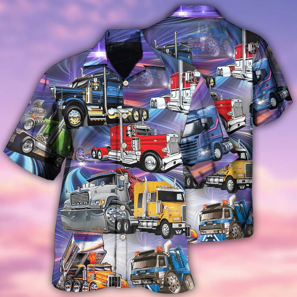 Truck Life Purple Style - Hawaiian Shirt 