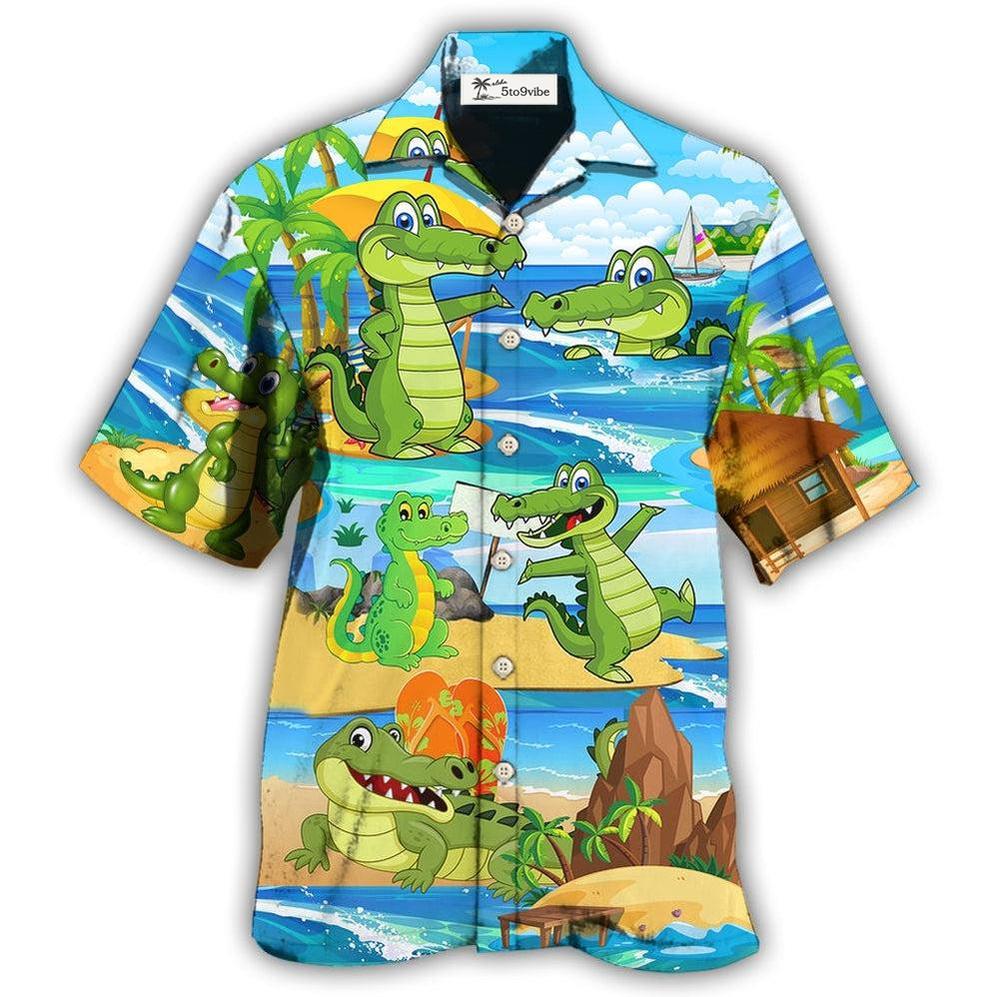 Hawaiian Shirt / Adults / S Crocodile Love Life Funny - Hawaiian Shirt 