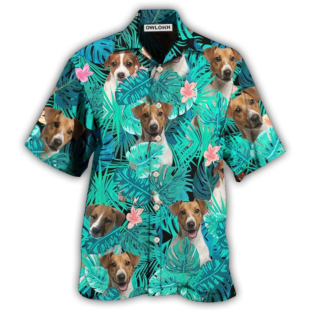 Hawaiian Shirt / Adults / S Russell Terrier Dog Summer Green Tropical - Hawaiian Shirt 