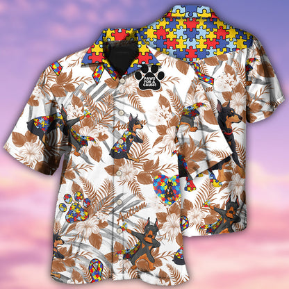 Doberman Autism With Serious Style - Hawaiian Shirt 