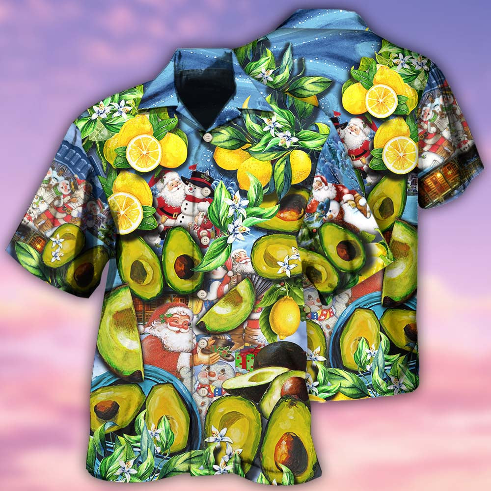 Fruit Avocado Lemon Summer Time Christmas - Hawaiian Shirt 