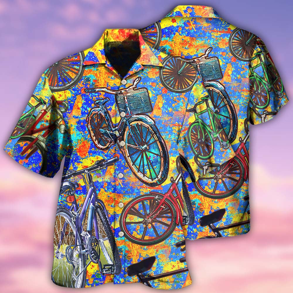 Bike Love Summer Style Colorful - Hawaiian Shirt 