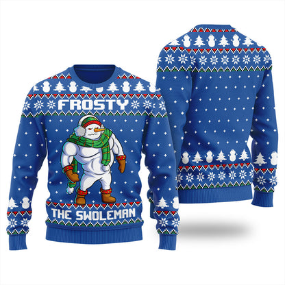 Frosty The Swoleman Ugly Christmas Sweater For Men