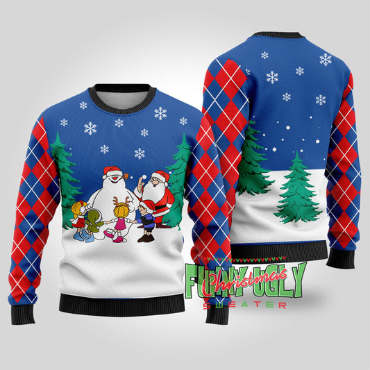 Frosty The Snowman Funny Christmas Sweater Royal