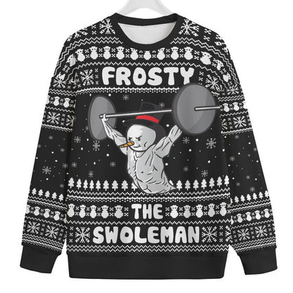 Frosty The Swoleman Big And Tall Xmas Sweaters