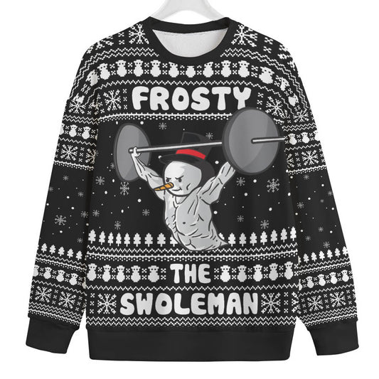 Frosty The Swoleman Big And Tall Xmas Sweaters