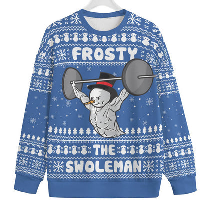 Frosty The Swoleman Big And Tall Xmas Sweaters