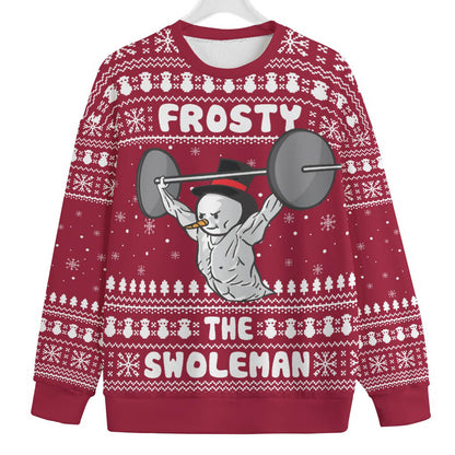 Frosty The Swoleman Big And Tall Xmas Sweaters