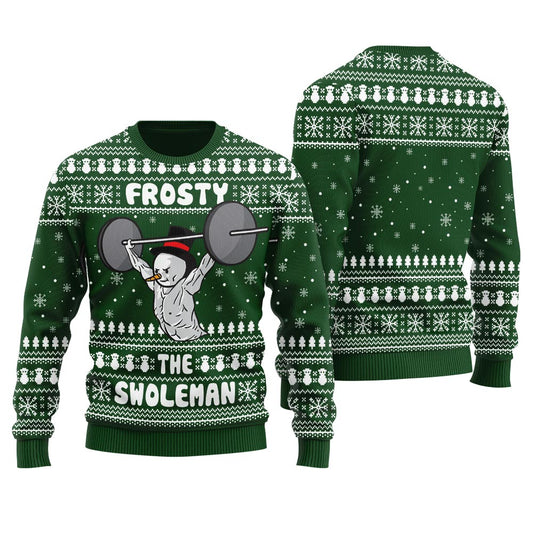 Frosty The Swoleman Ugly Christmas Sweater
