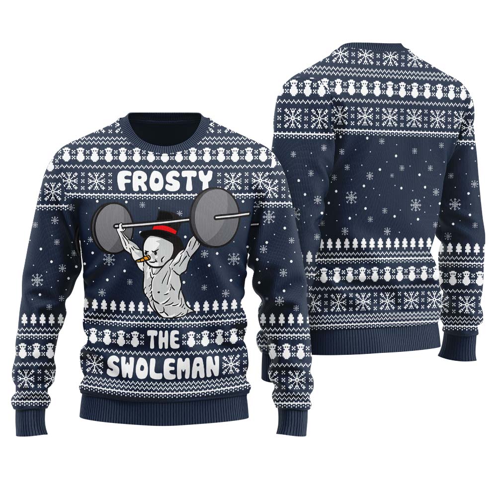 Frosty The Swoleman Ugly Christmas Sweater