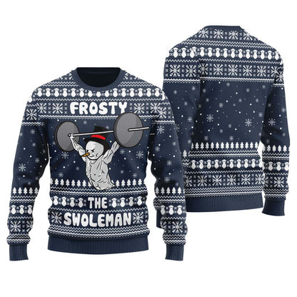 Frosty The Swoleman Ugly Christmas Sweater