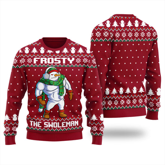 Frosty The Swoleman Ugly Christmas Sweater For Men
