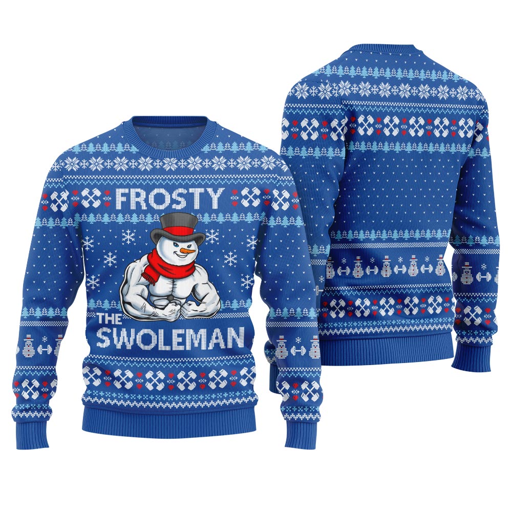 Frosty the Swole Man Ugly Christmas Sweater