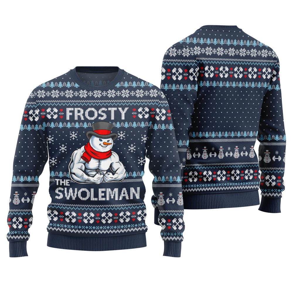 Frosty the Swole Man Ugly Christmas Sweater