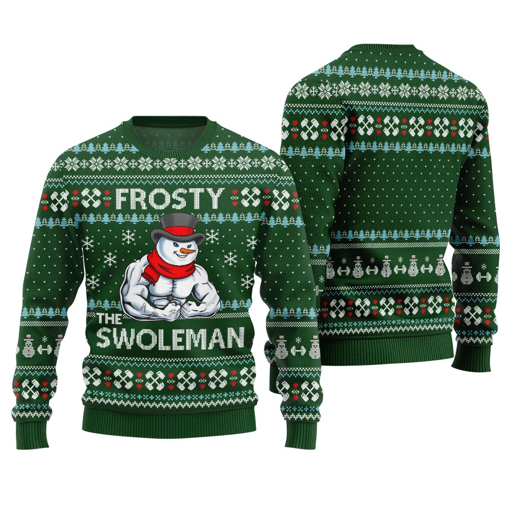 Frosty the Swole Man Ugly Christmas Sweater